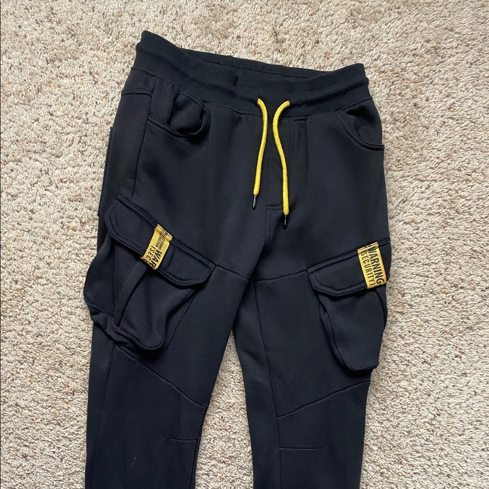 Cargo Joggers With Yellow Tape